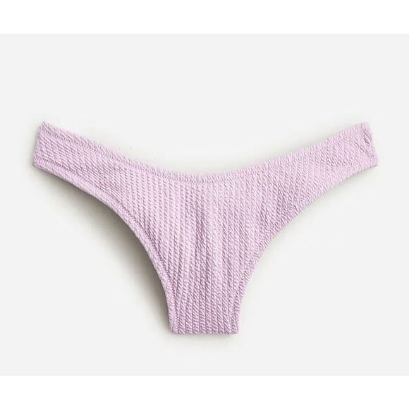 J. Crew Textured curved-waist‎ cheeky bikini bottom Purple Size XL NWT - Picture 1 of 6